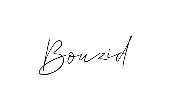 if you are searching for the best signature style for your name Bouzid. so please give up your signature search. here we have designed multiple signature styles  using Allison_Script. Bouzid signature style 2 images and pictures png