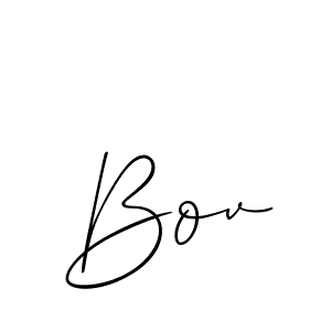 How to make Bov name signature. Use Allison_Script style for creating short signs online. This is the latest handwritten sign. Bov signature style 2 images and pictures png