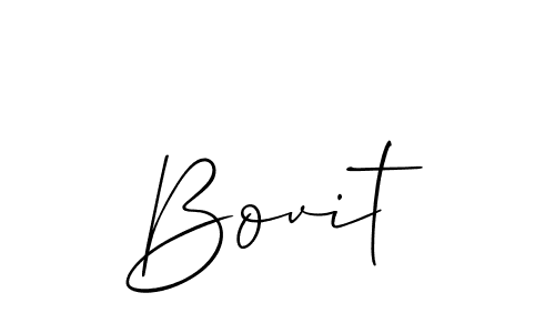 Make a beautiful signature design for name Bovit. With this signature (Allison_Script) style, you can create a handwritten signature for free. Bovit signature style 2 images and pictures png