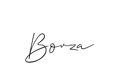 Use a signature maker to create a handwritten signature online. With this signature software, you can design (Allison_Script) your own signature for name Bovza. Bovza signature style 2 images and pictures png