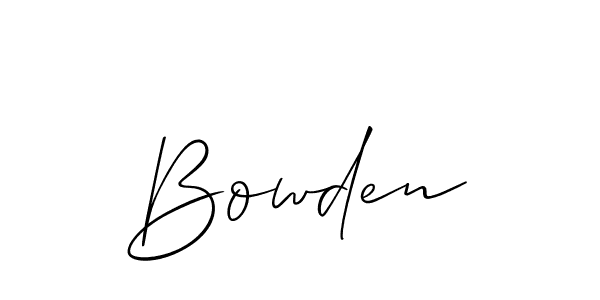 Bowden stylish signature style. Best Handwritten Sign (Allison_Script) for my name. Handwritten Signature Collection Ideas for my name Bowden. Bowden signature style 2 images and pictures png