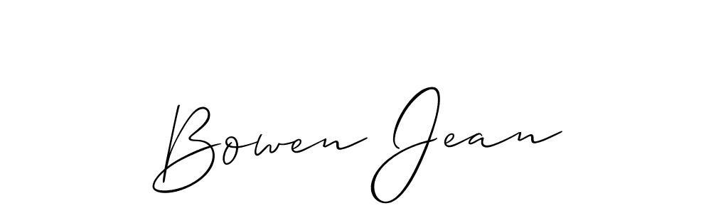 Make a short Bowen Jean signature style. Manage your documents anywhere anytime using Allison_Script. Create and add eSignatures, submit forms, share and send files easily. Bowen Jean signature style 2 images and pictures png