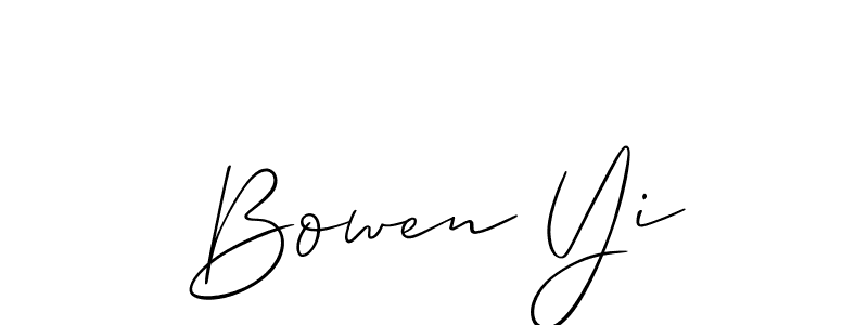 This is the best signature style for the Bowen Yi name. Also you like these signature font (Allison_Script). Mix name signature. Bowen Yi signature style 2 images and pictures png
