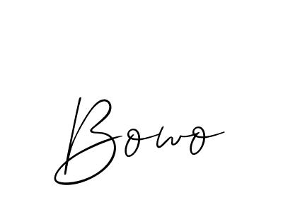 Use a signature maker to create a handwritten signature online. With this signature software, you can design (Allison_Script) your own signature for name Bowo. Bowo signature style 2 images and pictures png