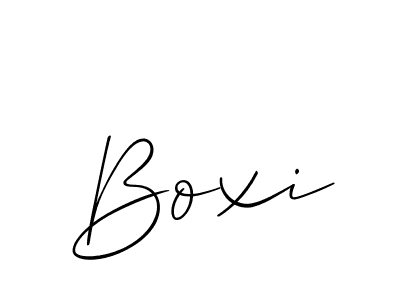 Use a signature maker to create a handwritten signature online. With this signature software, you can design (Allison_Script) your own signature for name Boxi. Boxi signature style 2 images and pictures png