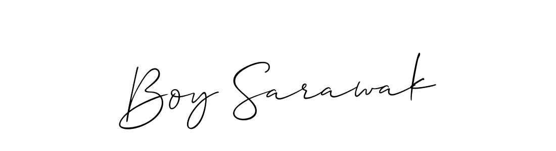 You should practise on your own different ways (Allison_Script) to write your name (Boy Sarawak) in signature. don't let someone else do it for you. Boy Sarawak signature style 2 images and pictures png