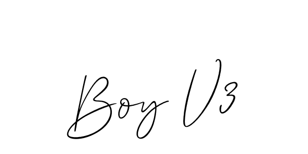 The best way (Allison_Script) to make a short signature is to pick only two or three words in your name. The name Boy V3 include a total of six letters. For converting this name. Boy V3 signature style 2 images and pictures png