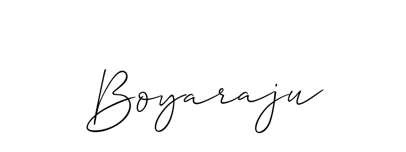 Create a beautiful signature design for name Boyaraju. With this signature (Allison_Script) fonts, you can make a handwritten signature for free. Boyaraju signature style 2 images and pictures png