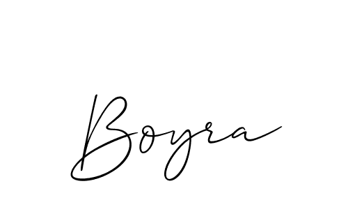 The best way (Allison_Script) to make a short signature is to pick only two or three words in your name. The name Boyra include a total of six letters. For converting this name. Boyra signature style 2 images and pictures png