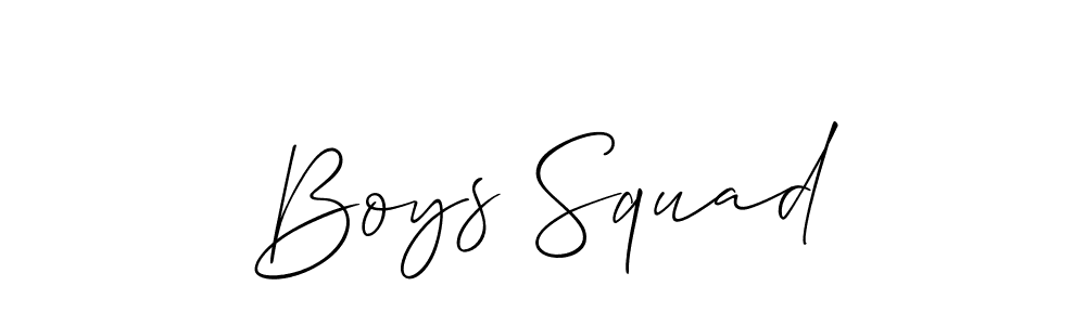 How to make Boys Squad name signature. Use Allison_Script style for creating short signs online. This is the latest handwritten sign. Boys Squad signature style 2 images and pictures png