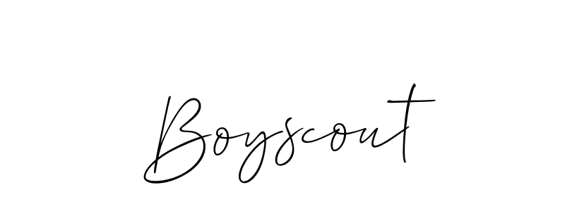 It looks lik you need a new signature style for name Boyscout. Design unique handwritten (Allison_Script) signature with our free signature maker in just a few clicks. Boyscout signature style 2 images and pictures png