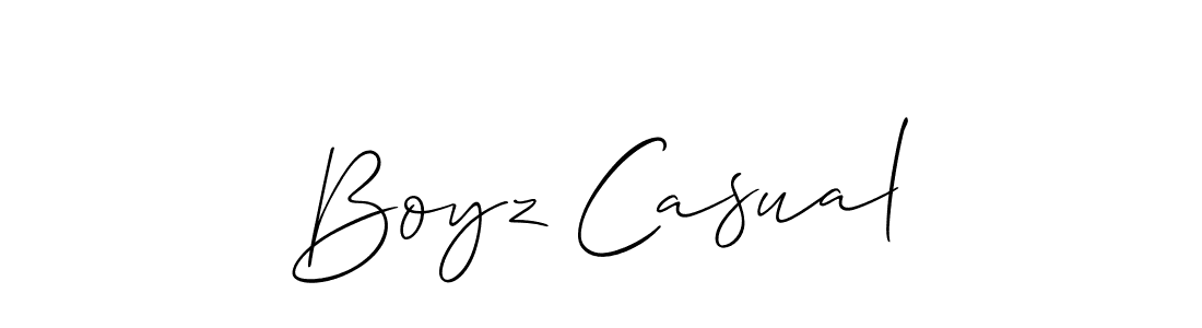 Make a short Boyz Casual signature style. Manage your documents anywhere anytime using Allison_Script. Create and add eSignatures, submit forms, share and send files easily. Boyz Casual signature style 2 images and pictures png