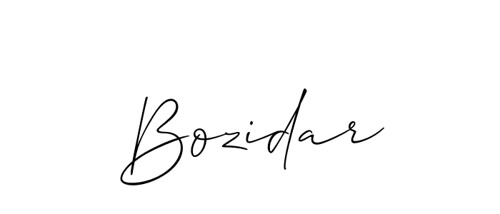 How to make Bozidar signature? Allison_Script is a professional autograph style. Create handwritten signature for Bozidar name. Bozidar signature style 2 images and pictures png
