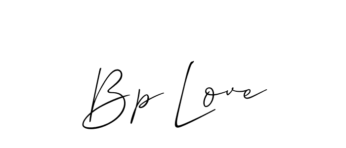 The best way (Allison_Script) to make a short signature is to pick only two or three words in your name. The name Bp Love include a total of six letters. For converting this name. Bp Love signature style 2 images and pictures png
