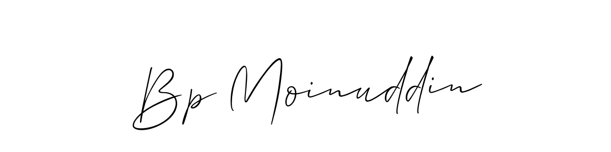 Create a beautiful signature design for name Bp Moinuddin. With this signature (Allison_Script) fonts, you can make a handwritten signature for free. Bp Moinuddin signature style 2 images and pictures png