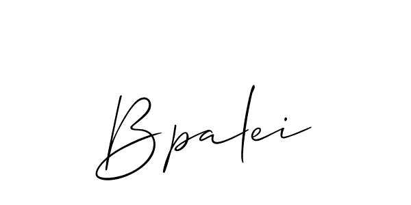 Make a beautiful signature design for name Bpalei. With this signature (Allison_Script) style, you can create a handwritten signature for free. Bpalei signature style 2 images and pictures png