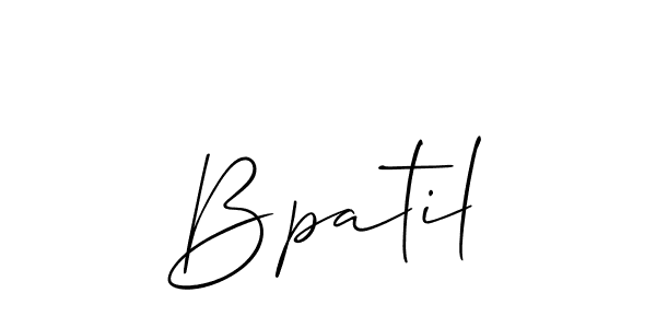 You should practise on your own different ways (Allison_Script) to write your name (Bpatil) in signature. don't let someone else do it for you. Bpatil signature style 2 images and pictures png