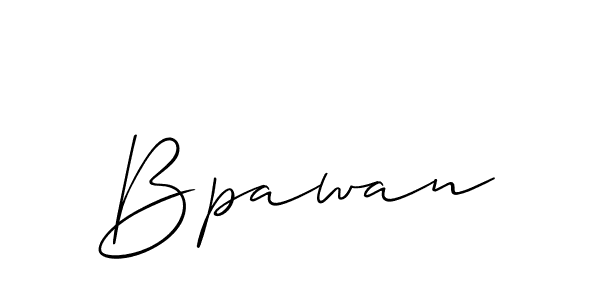 Make a beautiful signature design for name Bpawan. With this signature (Allison_Script) style, you can create a handwritten signature for free. Bpawan signature style 2 images and pictures png