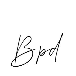 Make a beautiful signature design for name Bpd. Use this online signature maker to create a handwritten signature for free. Bpd signature style 2 images and pictures png