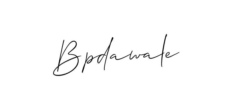 Use a signature maker to create a handwritten signature online. With this signature software, you can design (Allison_Script) your own signature for name Bpdawale. Bpdawale signature style 2 images and pictures png