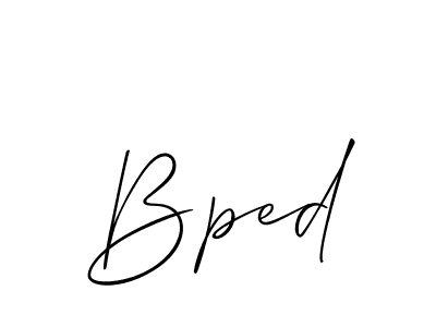 How to make Bped signature? Allison_Script is a professional autograph style. Create handwritten signature for Bped name. Bped signature style 2 images and pictures png