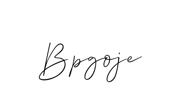 How to make Bpgoje signature? Allison_Script is a professional autograph style. Create handwritten signature for Bpgoje name. Bpgoje signature style 2 images and pictures png