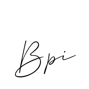 How to make Bpi signature? Allison_Script is a professional autograph style. Create handwritten signature for Bpi name. Bpi signature style 2 images and pictures png