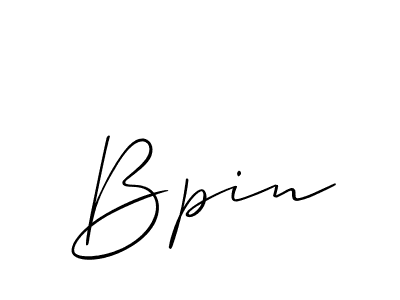 Create a beautiful signature design for name Bpin. With this signature (Allison_Script) fonts, you can make a handwritten signature for free. Bpin signature style 2 images and pictures png