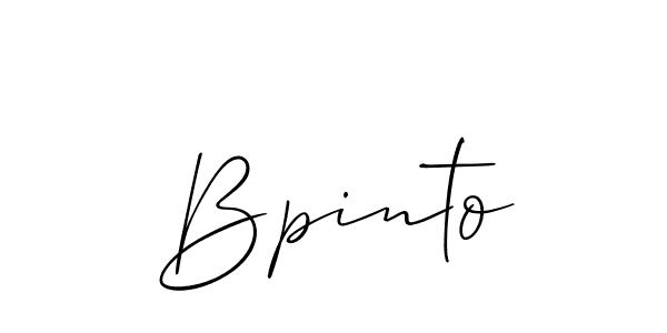 Create a beautiful signature design for name Bpinto. With this signature (Allison_Script) fonts, you can make a handwritten signature for free. Bpinto signature style 2 images and pictures png