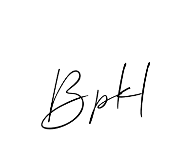 You should practise on your own different ways (Allison_Script) to write your name (Bpkl) in signature. don't let someone else do it for you. Bpkl signature style 2 images and pictures png