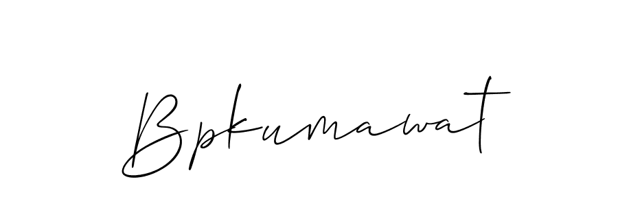 Make a beautiful signature design for name Bpkumawat. With this signature (Allison_Script) style, you can create a handwritten signature for free. Bpkumawat signature style 2 images and pictures png