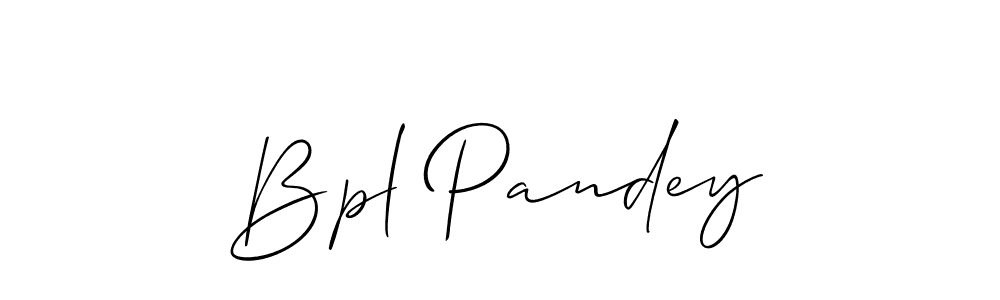 You should practise on your own different ways (Allison_Script) to write your name (Bpl Pandey) in signature. don't let someone else do it for you. Bpl Pandey signature style 2 images and pictures png