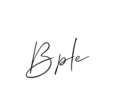 Allison_Script is a professional signature style that is perfect for those who want to add a touch of class to their signature. It is also a great choice for those who want to make their signature more unique. Get Bple name to fancy signature for free. Bple signature style 2 images and pictures png