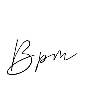 Make a beautiful signature design for name Bpm. Use this online signature maker to create a handwritten signature for free. Bpm signature style 2 images and pictures png