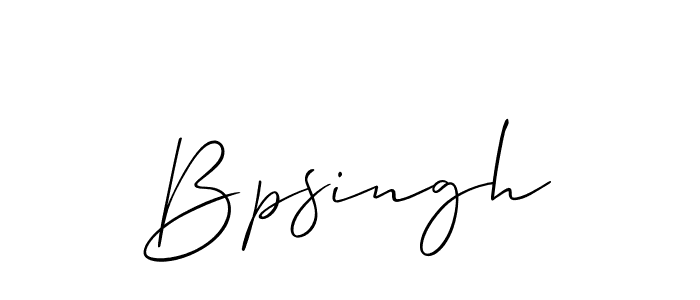 Create a beautiful signature design for name Bpsingh. With this signature (Allison_Script) fonts, you can make a handwritten signature for free. Bpsingh signature style 2 images and pictures png