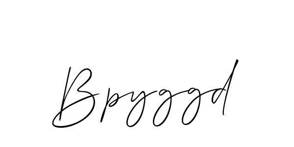 Make a beautiful signature design for name Bpyggd. With this signature (Allison_Script) style, you can create a handwritten signature for free. Bpyggd signature style 2 images and pictures png