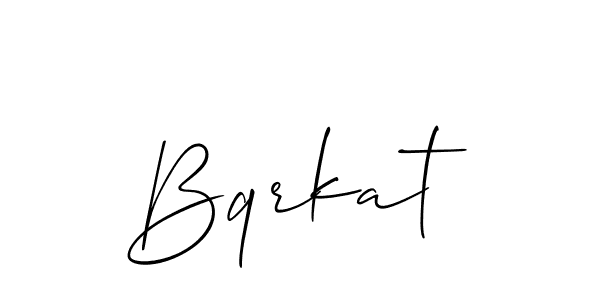 Create a beautiful signature design for name Bqrkat. With this signature (Allison_Script) fonts, you can make a handwritten signature for free. Bqrkat signature style 2 images and pictures png