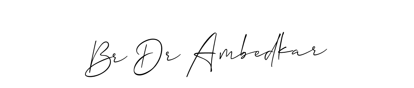 How to make Br Dr Ambedkar name signature. Use Allison_Script style for creating short signs online. This is the latest handwritten sign. Br Dr Ambedkar signature style 2 images and pictures png