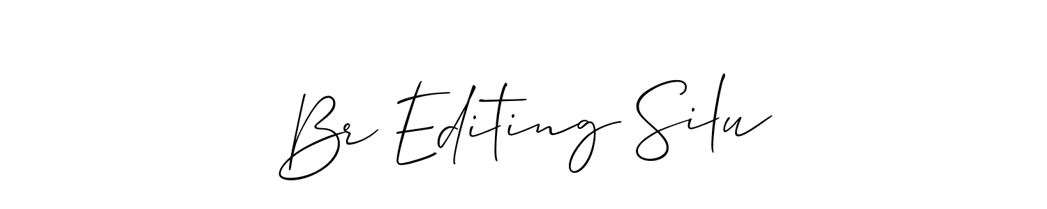 How to make Br Editing Silu signature? Allison_Script is a professional autograph style. Create handwritten signature for Br Editing Silu name. Br Editing Silu signature style 2 images and pictures png