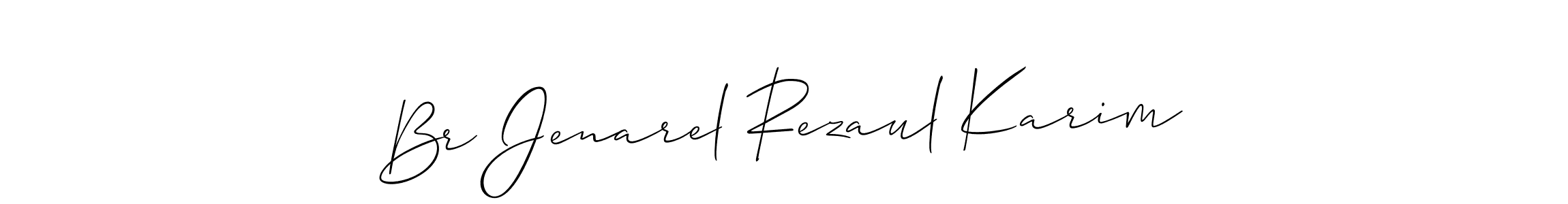 Design your own signature with our free online signature maker. With this signature software, you can create a handwritten (Allison_Script) signature for name Br Jenarel Rezaul Karim. Br Jenarel Rezaul Karim signature style 2 images and pictures png