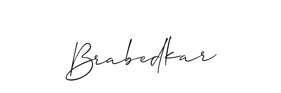 Design your own signature with our free online signature maker. With this signature software, you can create a handwritten (Allison_Script) signature for name Brabedkar. Brabedkar signature style 2 images and pictures png