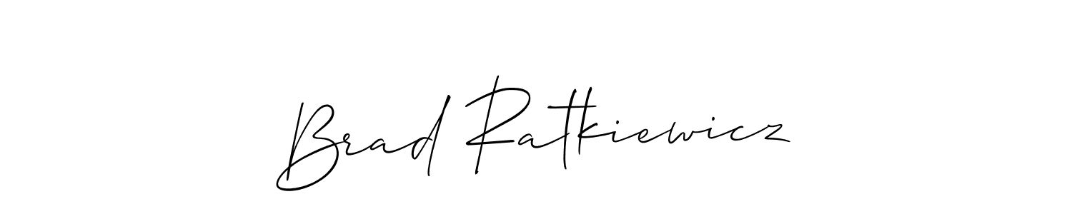 Brad Ratkiewicz stylish signature style. Best Handwritten Sign (Allison_Script) for my name. Handwritten Signature Collection Ideas for my name Brad Ratkiewicz. Brad Ratkiewicz signature style 2 images and pictures png