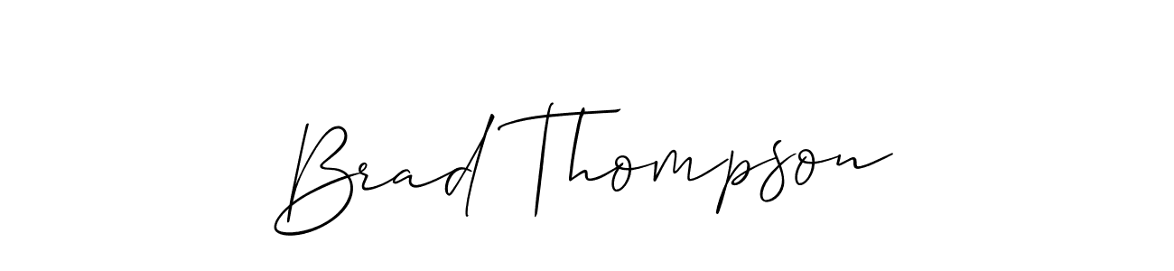 Allison_Script is a professional signature style that is perfect for those who want to add a touch of class to their signature. It is also a great choice for those who want to make their signature more unique. Get Brad Thompson name to fancy signature for free. Brad Thompson signature style 2 images and pictures png