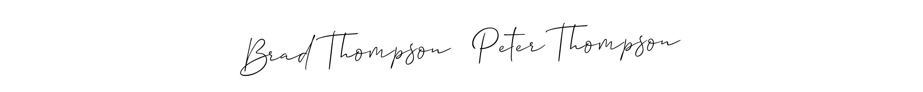 You should practise on your own different ways (Allison_Script) to write your name (Brad Thompson   Peter Thompson) in signature. don't let someone else do it for you. Brad Thompson   Peter Thompson signature style 2 images and pictures png