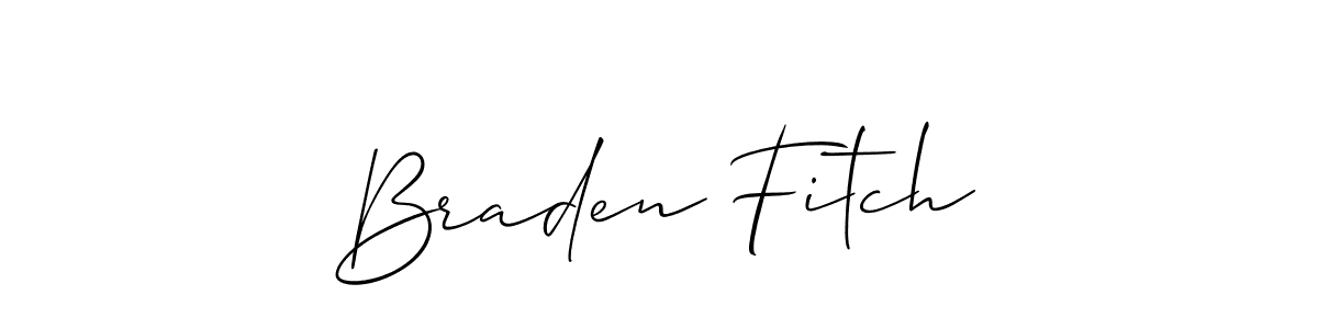 It looks lik you need a new signature style for name Braden Fitch. Design unique handwritten (Allison_Script) signature with our free signature maker in just a few clicks. Braden Fitch signature style 2 images and pictures png