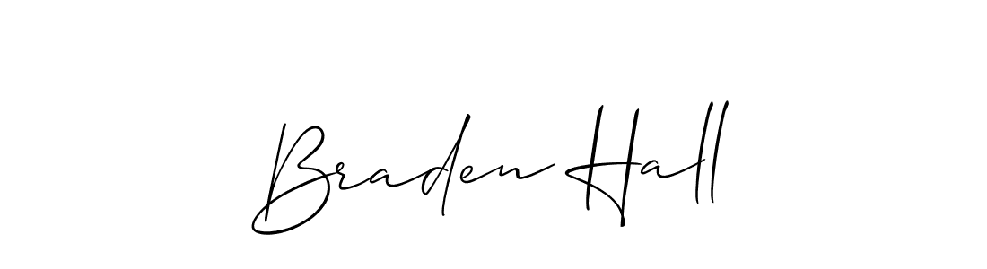 Braden Hall stylish signature style. Best Handwritten Sign (Allison_Script) for my name. Handwritten Signature Collection Ideas for my name Braden Hall. Braden Hall signature style 2 images and pictures png