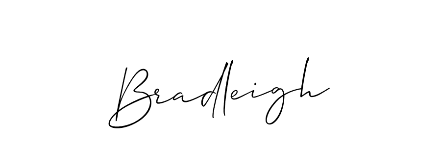 Design your own signature with our free online signature maker. With this signature software, you can create a handwritten (Allison_Script) signature for name Bradleigh. Bradleigh signature style 2 images and pictures png