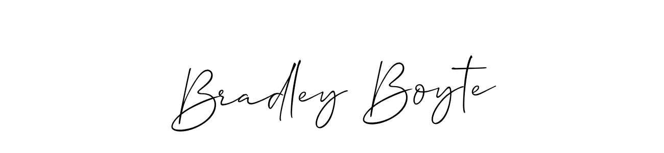 Allison_Script is a professional signature style that is perfect for those who want to add a touch of class to their signature. It is also a great choice for those who want to make their signature more unique. Get Bradley Boyte name to fancy signature for free. Bradley Boyte signature style 2 images and pictures png