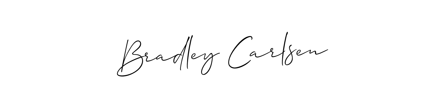 You should practise on your own different ways (Allison_Script) to write your name (Bradley Carlsen) in signature. don't let someone else do it for you. Bradley Carlsen signature style 2 images and pictures png