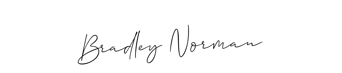 How to make Bradley Norman signature? Allison_Script is a professional autograph style. Create handwritten signature for Bradley Norman name. Bradley Norman signature style 2 images and pictures png